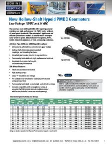 Hypoid PMDC Gearmotors – 12 or 24VDC 
